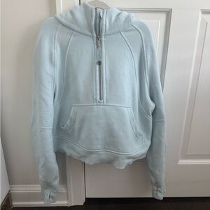 Lululemon Scuba Half Zip Hoodie in Pastel Blue (Discontinued Color)